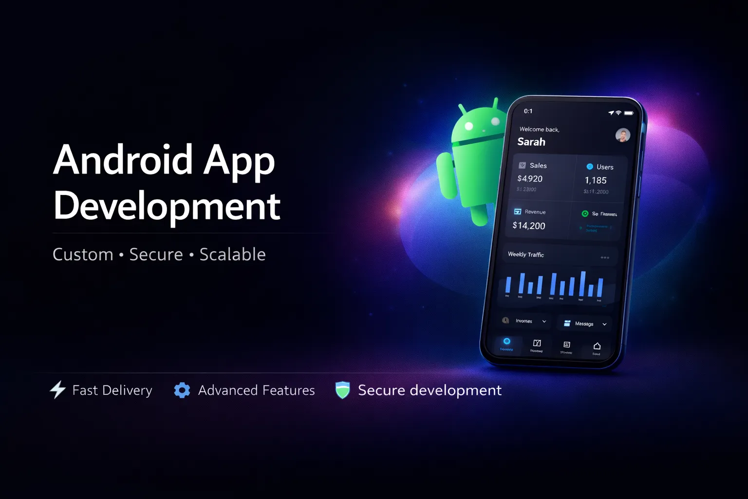 I will develop an android app, custom android app development